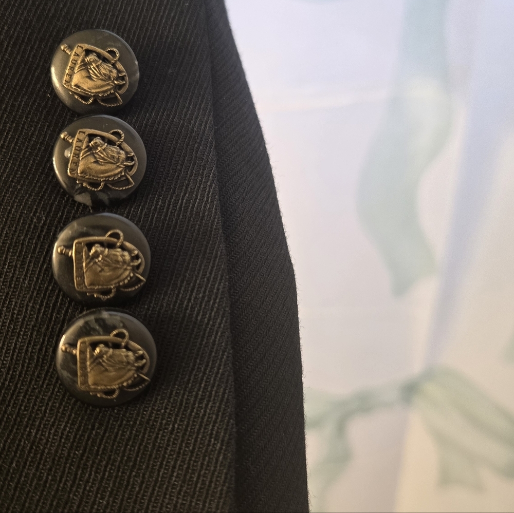 Vintage Ralph Lauren Equestrian Blazer Jacket with Horse Buttons Size 10 Wool - Picture 4 of 11